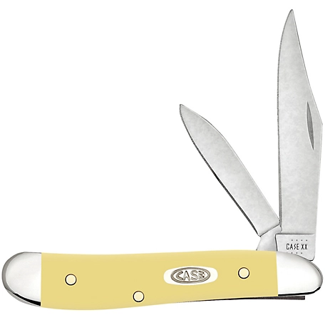 Case Cutlery 2.1 in. Smooth Peanut Pocket Knife, Yellow, 30