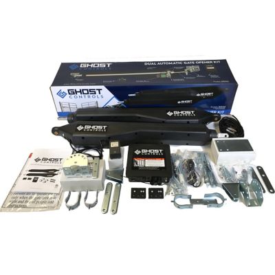Image showing  Dual Swing Dual Automatic Gate Opener Kit for Gates up to 20 ft. Long Per Gate Leaf
