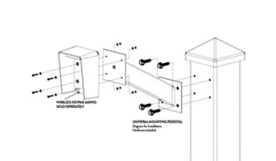 Image showing  Outdoor Gate Keypad Mounting Pedestal, Black