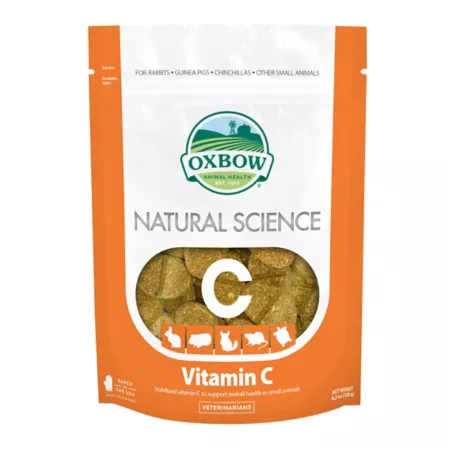 Oxbow Animal Health Natural Science Vitamin C Chewable Supplement Tablets for Small Pets 4.2 oz. Small Pet Health