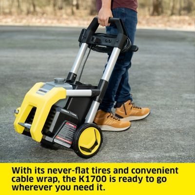 Image showing 7 th Karcher 1,700 PSI 1.2 GPM Electric Cold Water K1700 Pressure Washer, 20 ft. High Pressure Hose