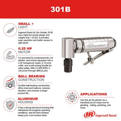 Image showing 6 th Ingersoll Rand 1/4 in. Air Angle Die Grinder