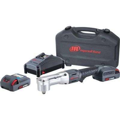 Ingersoll Rand 1/2 in. Drive 180 ft.-lb. 20V Cordless Right Angle Impact Wrench, 2 Battery Kit