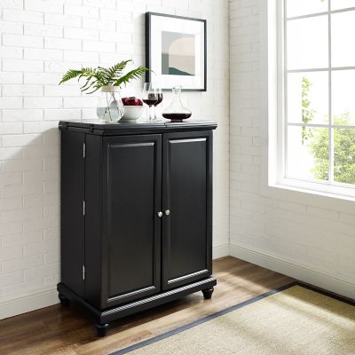 Crosley 16-Bottle Cambridge Expandable Bar Cabinet, 31 in. x 22 in. x 41 in., Black
