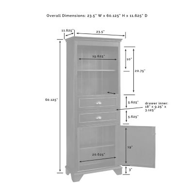 Image showing  Lydia Tall Cabinet, White