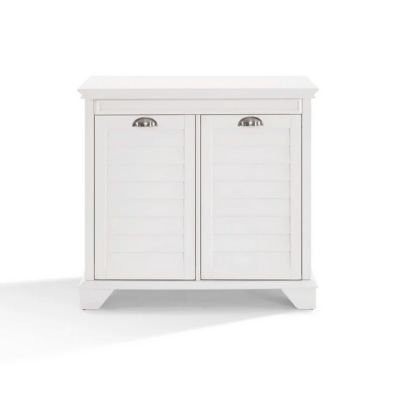 Image showing  Lydia Linen Laundry Hamper, White