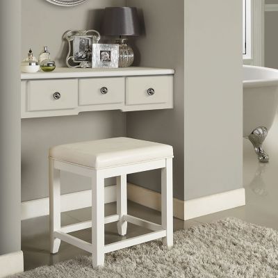 Crosley Vista Vanity Stool, White