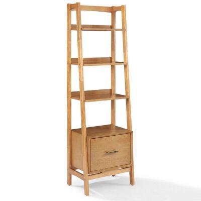 Image showing  3-Shelf Landon Small Etagere with Storage Drawer, Acorn
