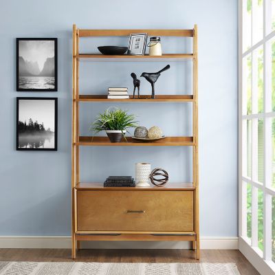 Image showing  3-Shelf Landon Small Etagere with Storage Drawer, Acorn