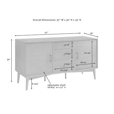 Image showing  Rectangular Landon Sideboard Buffet, 57 in. x 19 in. x 30 in.