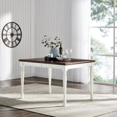 Image showing 6 th Crosley Rectangular Shelby Dining Table for 6 People, White