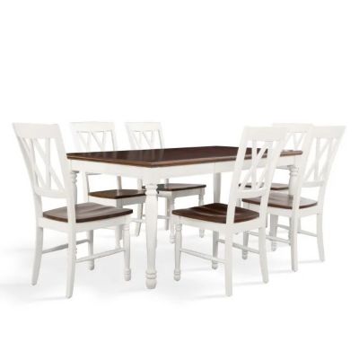 Image showing  Shelby 7 pc. Rectangular Dining Set for 6 People, White