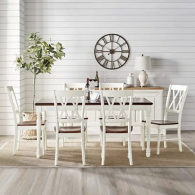 Image showing 5 th Crosley Shelby 7 pc. Rectangular Dining Set for 6 People, White