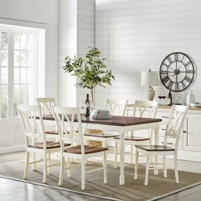 Image showing 6 th Crosley Shelby 7 pc. Rectangular Dining Set for 6 People, White