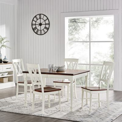 Image showing  Shelby 5 pc. Rectangular Dining Set for 4 People, White