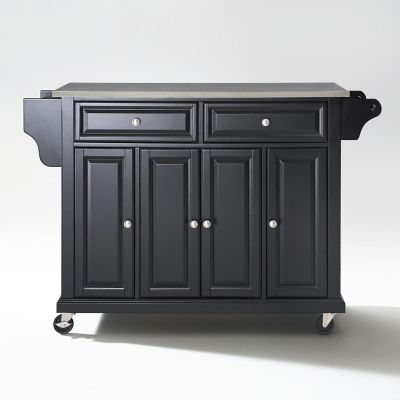 Image showing  3-Tier Stainless Steel-Top Wheeled Kitchen Island Cart, Stainless Steel