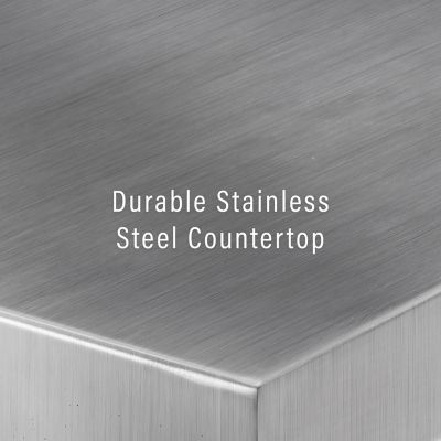 Image showing  3-Tier Stainless Steel-Top Wheeled Kitchen Island Cart, Stainless Steel