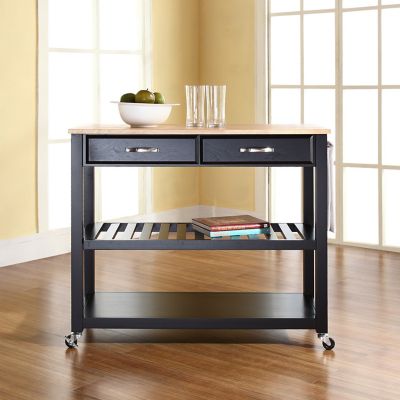 Image showing  Wood-Top Kitchen Prep Cart