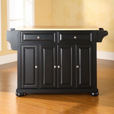 Crosley Alexandria Natural Wood-Top Kitchen Island