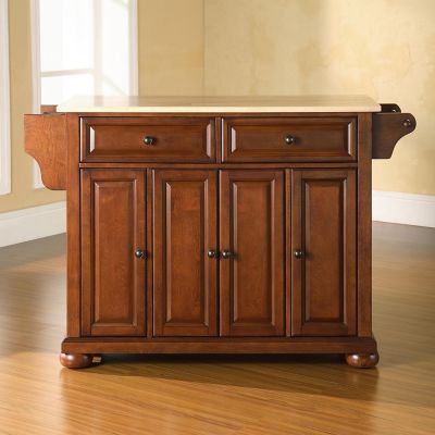 Crosley Alexandria Natural Wood-Top Kitchen Island