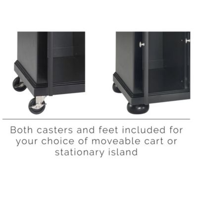 Image showing  3-Tier Alexandria Stainless Steel-Top Wheeled Kitchen Island