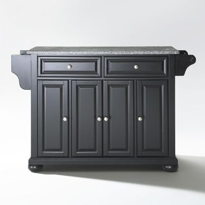 Image showing 5 th Crosley 3-Tier Alexandria Granite-Top Wheeled Kitchen Island, Gray