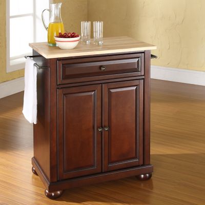 Crosley Alexandria Wood-Top Port Wheeled Kitchen Island