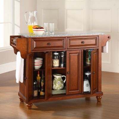 Image showing  3-Tier Cambridge Granite-Top Kitchen Island, Gray
