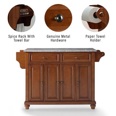 Image showing  3-Tier Cambridge Granite-Top Kitchen Island, Gray