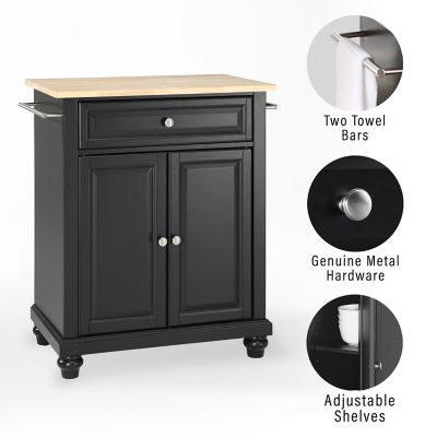 Image showing  3-Tier Cambridge Wood-Top Portable Kitchen Island, Natural