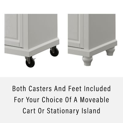 Image showing  3-Tier Cambridge Wood-Top Portable Kitchen Island, Natural