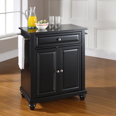 Crosley Cambridge Granite-Top Rolling Kitchen Island Cart