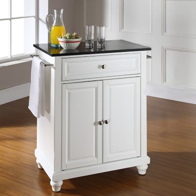 Crosley Cambridge Granite-Top Rolling Kitchen Island Cart