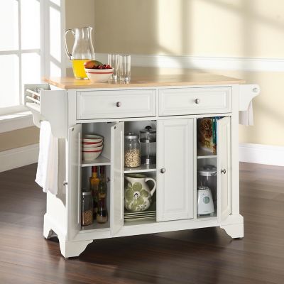 Image showing 1 th Crosley Lafayette Natural Wood-Top Kitchen Island, Full Size