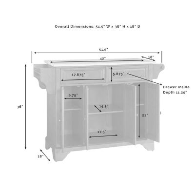 Image showing 2 th Crosley Lafayette Natural Wood-Top Kitchen Island, Full Size