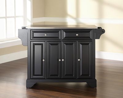 Crosley Lafayette Stainless Steel-Top Kitchen Island