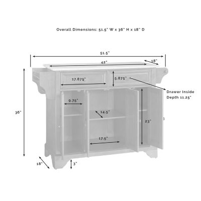 Image showing 3 th Crosley 3-Tier Lafayette Stainless Steel-Top Kitchen Island