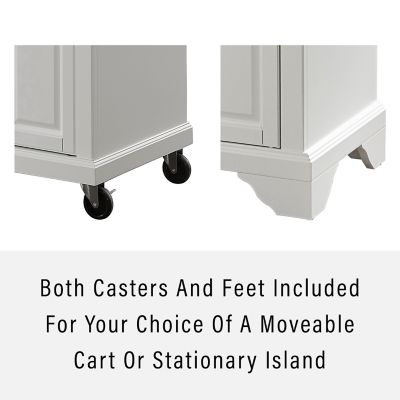 Image showing 4 th Crosley 3-Tier Lafayette Granite-Top Kitchen Island, Gray