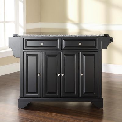 Crosley Lafayette Black Granite-Top Kitchen Island