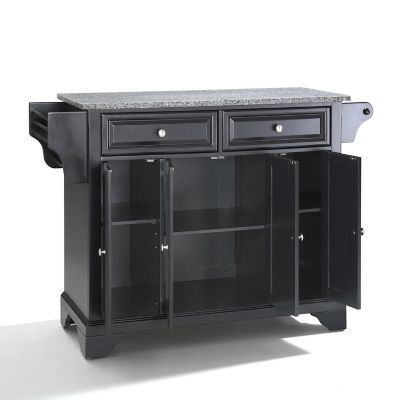 Image showing  3-Tier Lafayette Granite-Top Kitchen Island, Black