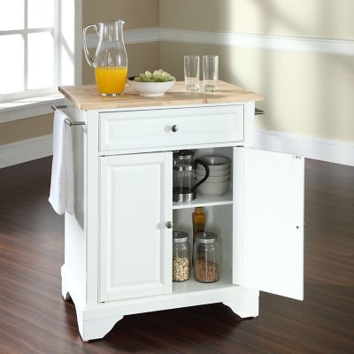 Image showing  3-Tier Lafayette Wood-Top Portable Kitchen Island, Natural