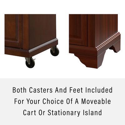 Image showing  3-Tier Lafayette Granite-Top Portable Kitchen Island/Cart, Gray