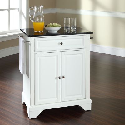 Crosley Lafayette Granite-Top Portable Kitchen Island/Cart, KF30024BBK -  KF30024BWH