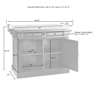 Image showing 5 th Crosley 3-Tier Oxford Butcher Block Kitchen Island