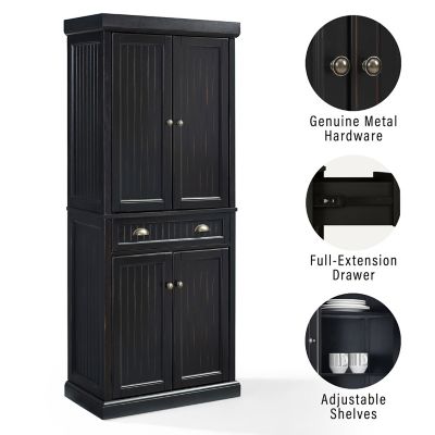 Image showing 5 th Crosley 72 in. Seaside Kitchen Pantry, CF3103-BK