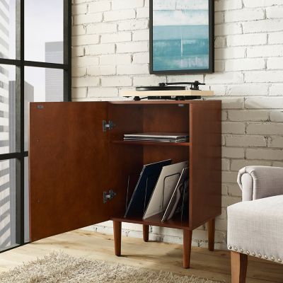 Image showing  Everett Mahogany Record Player Stand, 16 in. x 20.75 in. x 33.5 in.