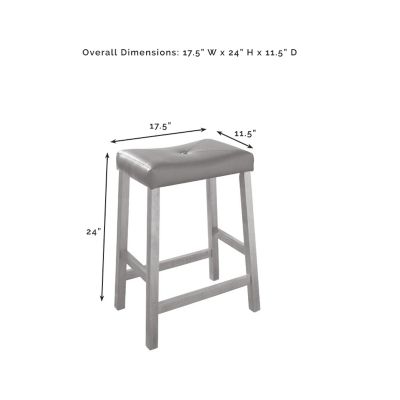 Image showing  Upholstered Saddle Seat Bar Stools, 24 in., 2-Pack