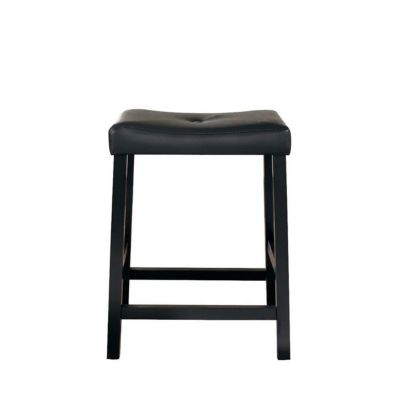 Image showing  Upholstered Saddle Seat Bar Stools, 24 in., 2-Pack