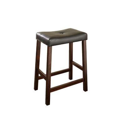Image showing  Upholstered Saddle Seat Bar Stools, 24 in., 2-Pack