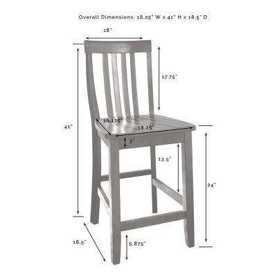 Image showing  School House Bar Stools, 24 in., 2-Pack